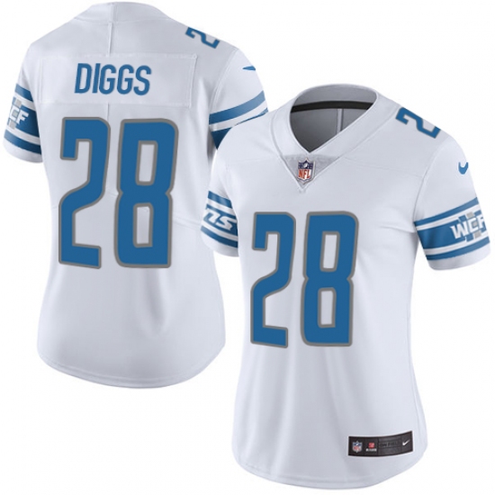 Women's Nike Detroit Lions #28 Quandre Diggs Elite White NFL Jersey - Ujersey