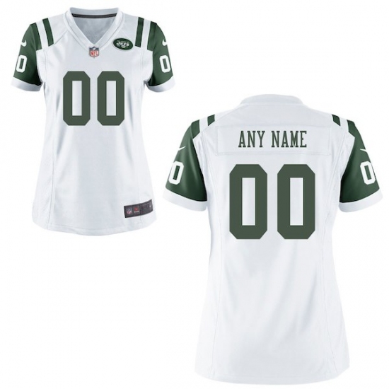 Women's New York Jets Nike White Custom Game Jersey - Ujersey