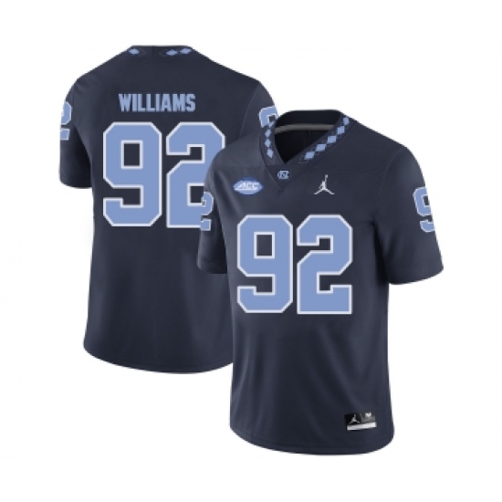 North Carolina Tar Heels 92 Sylvester Williams Black College Football Jersey - Ujersey