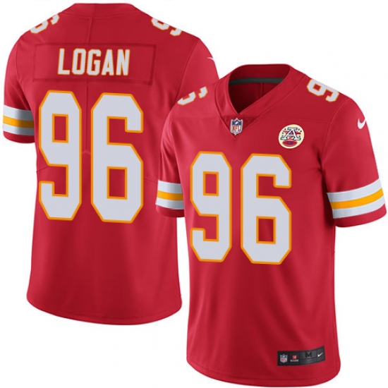 Men's Nike Kansas City Chiefs #96 Bennie Logan Red Team Color Vapor Untouchable Limited Player NFL Jersey - Ujersey