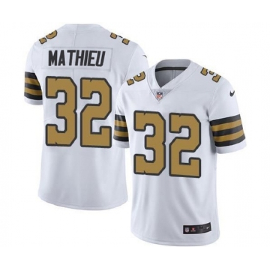 Men's New Orleans Saints #32 Tyrann Mathieu White Color Rush Limited Stitched Jersey - Ujersey