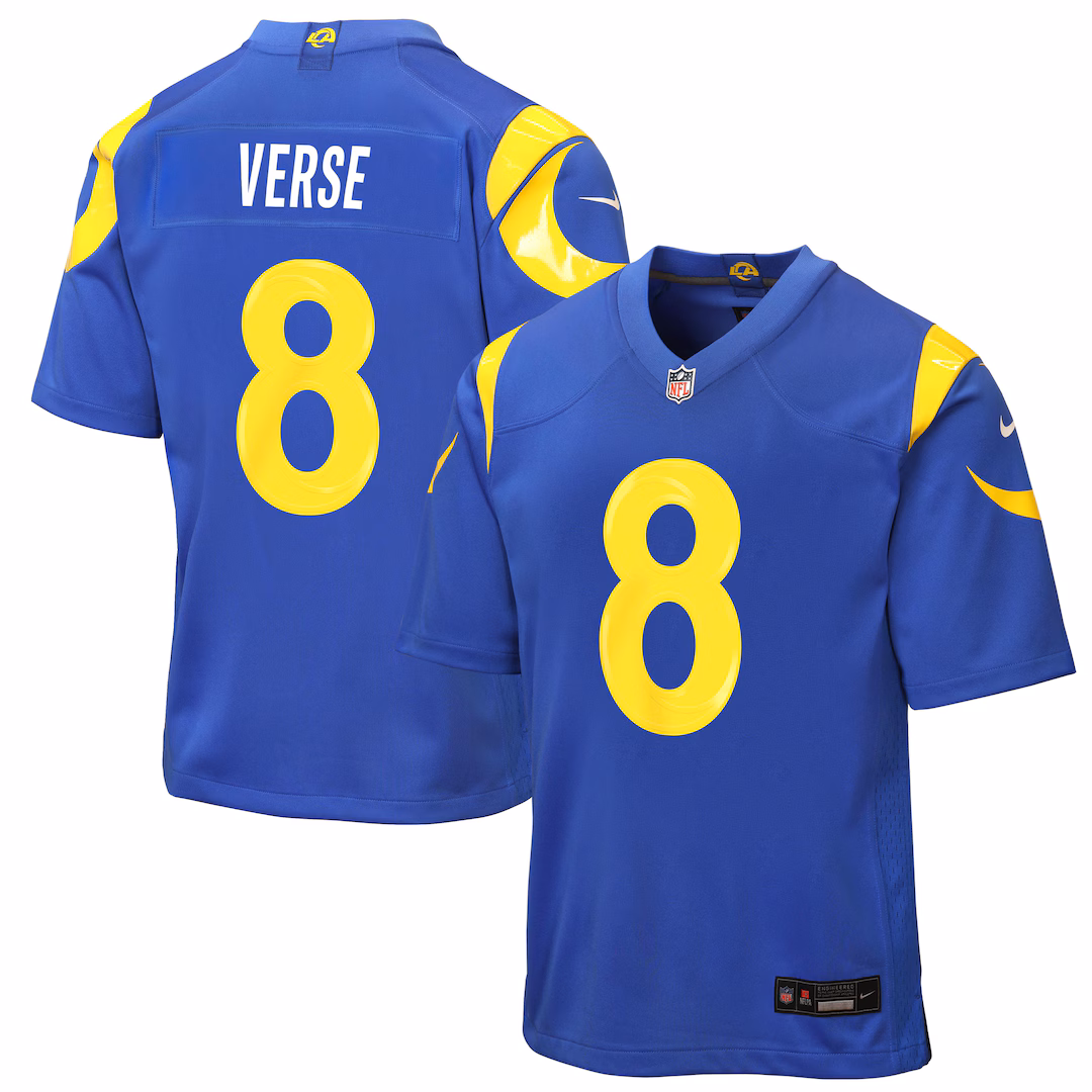 Youth Los Angeles Rams Jared Verse Nike Royal Game Jersey - Ujersey