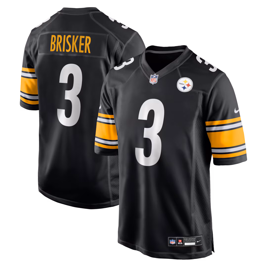 Men's Pittsburgh Steelers Jaquan Brisker Nike Black Team Game Jersey - Ujersey