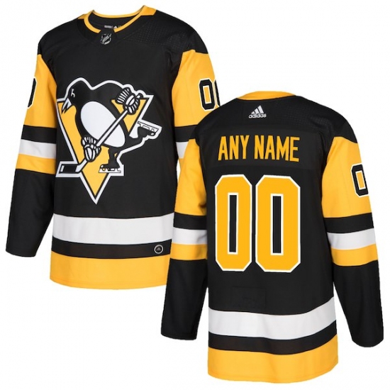 Men's Pittsburgh Penguins adidas Black Authentic Custom Jersey - Ujersey