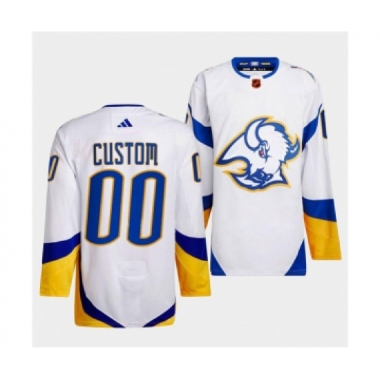 Men's Buffalo Sabres Custom White 2022-23 Reverse Retro Stitched Jersey - Ujersey