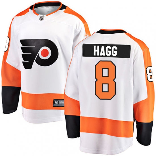 Men's Philadelphia Flyers #8 Robert Hagg Fanatics Branded White Away Breakaway NHL Jersey - Ujersey