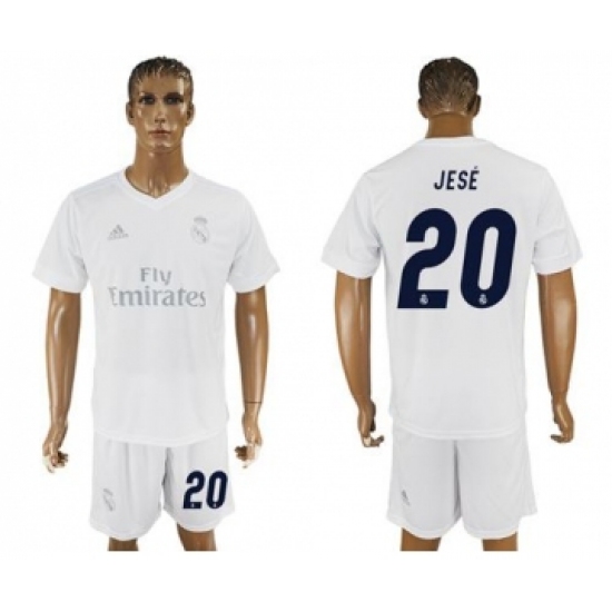 Real Madrid #20 Jese Marine Environmental Protection Home Soccer Club Jersey