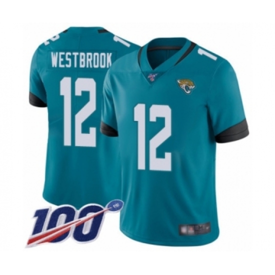 Men's Jacksonville Jaguars #12 Dede Westbrook Teal Green Alternate Vapor Untouchable Limited Player 100th Season Football Jersey - Ujersey