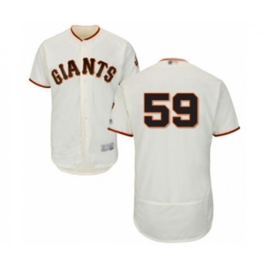 Men's San Francisco Giants #59 Andrew Suarez Cream Home Flex Base Authentic Collection Baseball Player Jersey