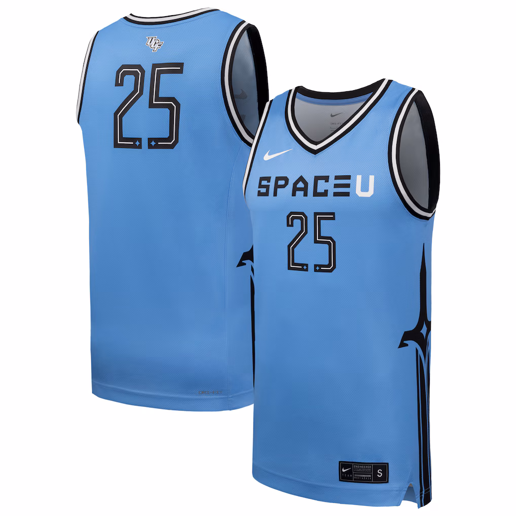 Men's Nike Light Blue UCF Knights Space Game Replica Basketball Jersey