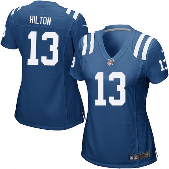Women's Nike Indianapolis Colts #13 T.Y. Hilton Game Royal Blue Team Color NFL Jersey - Ujersey