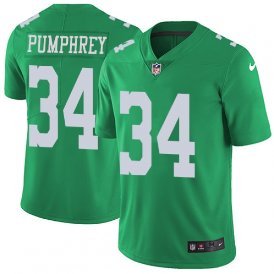 Youth Nike Philadelphia Eagles #34 Donnel Pumphrey Limited Green Rush Vapor Untouchable NFL Jersey - Ujersey