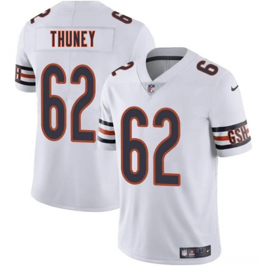 Men's Chicago Bears #62 Joe Thuney White 2025 Vapor Football Stitched Jersey - Ujersey