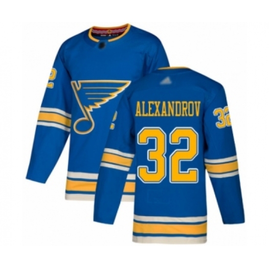 Youth St. Louis Blues #32 Nikita Alexandrov Authentic Navy Blue Alternate Hockey Jersey - Ujersey