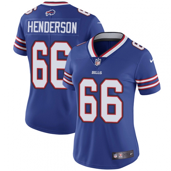 Women's Nike Buffalo Bills #66 Seantrel Henderson Elite Royal Blue Team Color NFL Jersey - Ujersey