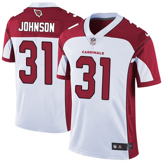 Men's Nike Arizona Cardinals #31 David Johnson White Vapor Untouchable Limited Player NFL Jersey - Ujersey