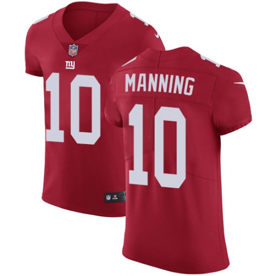 Men's Nike New York Giants #10 Eli Manning Red Alternate Vapor Untouchable Elite Player NFL Jersey - Ujersey