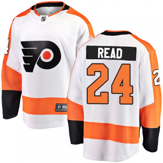 Men's Philadelphia Flyers #24 Matt Read Fanatics Branded White Away Breakaway NHL Jersey - Ujersey
