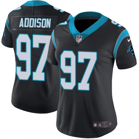 Women's Nike Carolina Panthers #97 Mario Addison Black Team Color Vapor Untouchable Limited Player NFL Jersey - Ujersey