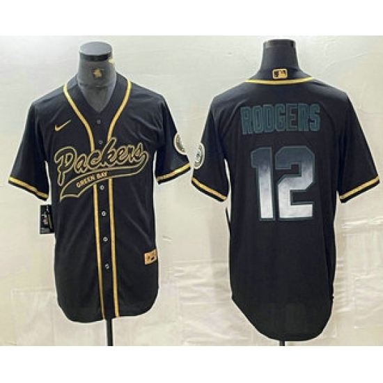 Men's Green Bay Packers #12 Aaron Rodgers Vapor Smoke Fashion With Cool Base Stitched Baseball Jersey - Ujersey