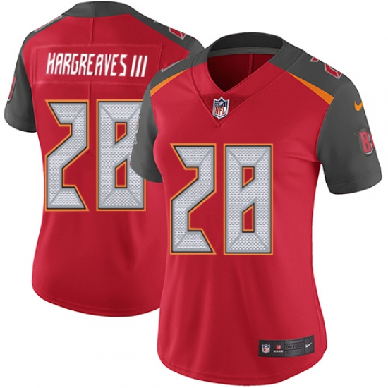 Women's Nike Tampa Bay Buccaneers #28 Vernon Hargreaves III Elite Red Team Color NFL Jersey - Ujersey