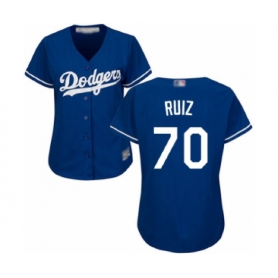 Women's Los Angeles Dodgers #70 Keibert Ruiz Authentic Royal Blue Alternate Cool Base Baseball Player Jersey - Ujersey