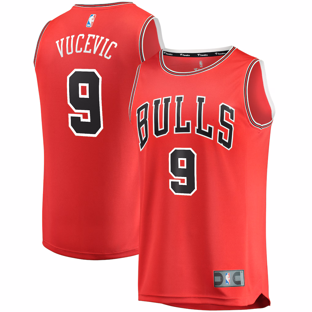 Men's Chicago Bulls Nikola Vucevic Fanatics Red Fast Break Road Replica Jersey - Icon Edition - Vujersey Los Angeles Rams