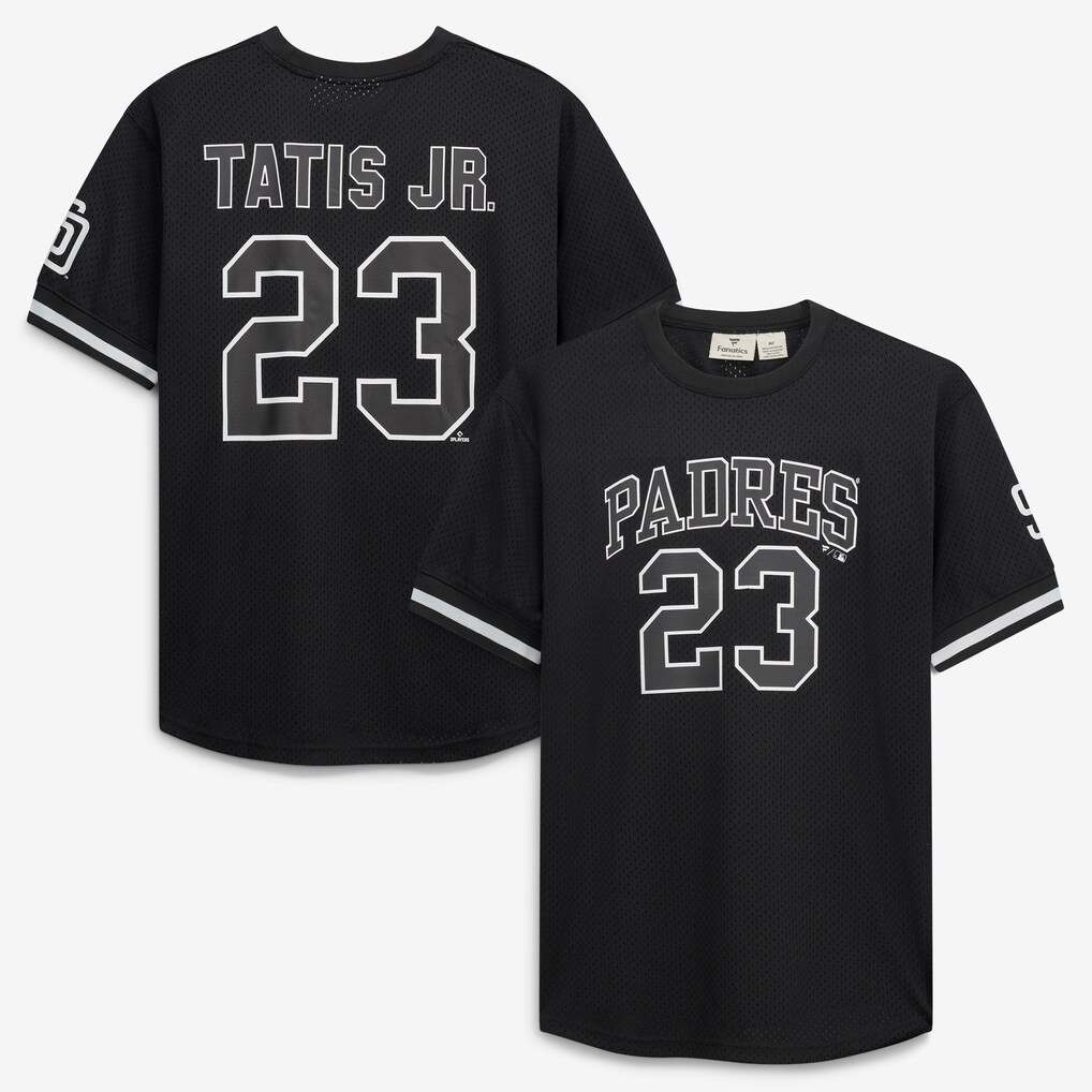 Men's San Diego Padres Fernando Tatis Jr. Fanatics Black/White Big & Tall Heavyweight Mesh Jersey - Ujersey