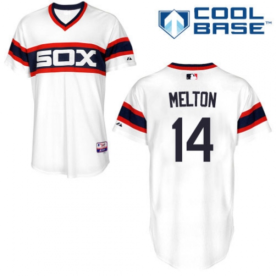 Men's Majestic Chicago White Sox #14 Bill Melton Replica White 2013 Alternate Home Cool Base MLB Jersey - Ujersey