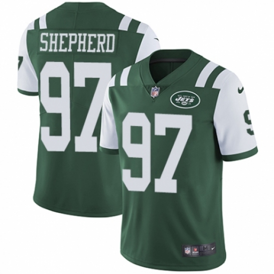Youth Nike New York Jets #97 Nathan Shepherd Green Team Color Vapor Untouchable Limited Player NFL Jersey - Ujersey