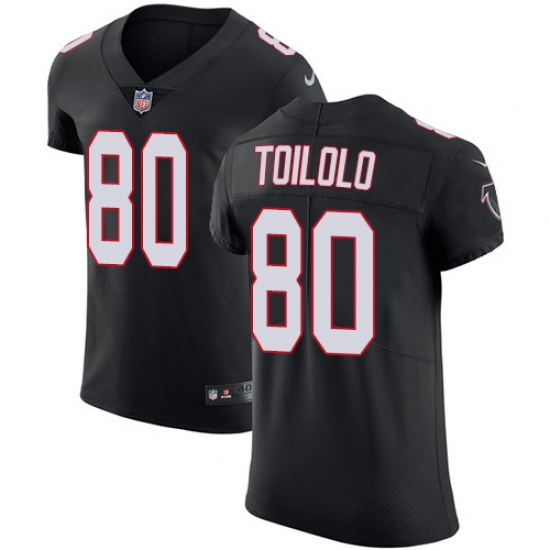 Men's Nike Atlanta Falcons #80 Levine Toilolo Black Alternate Vapor Untouchable Elite Player NFL Jersey - Ujersey