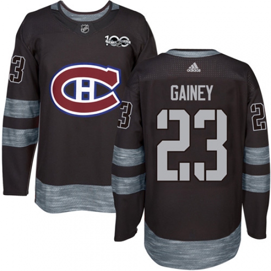 Men's Adidas Montreal Canadiens #23 Bob Gainey Premier Black 1917-2017 100th Anniversary NHL Jersey - Ujersey