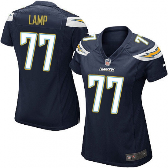 Women's Nike Los Angeles Chargers #77 Forrest Lamp Game Navy Blue Team Color NFL Jersey - Ujersey