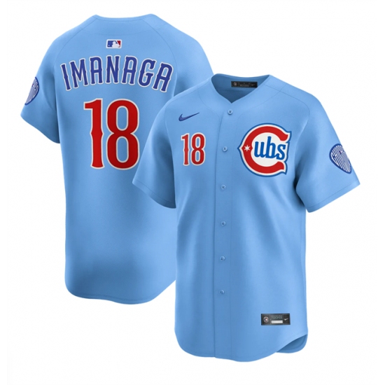 Men's Chicago Cubs #18 Shōta Imanaga Blue 2024-25 2nd Alternate Limited Stitched Baseball Jersey