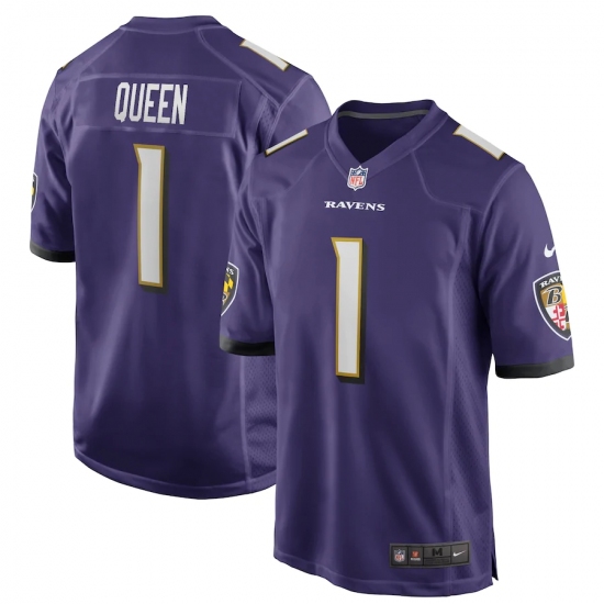 Men's Baltimore Ravens #1 Patrick Queen Nike Purple 2020 NFL Draft First Round Pick Game Jersey.webp - Ujersey