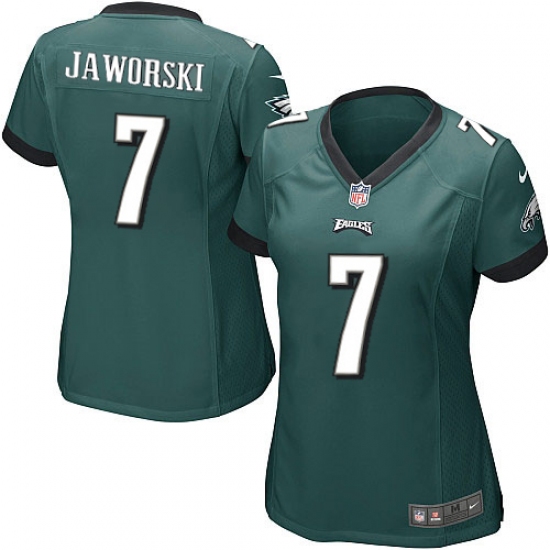 Women's Nike Philadelphia Eagles #7 Ron Jaworski Game Midnight Green Team Color NFL Jersey - Ujersey