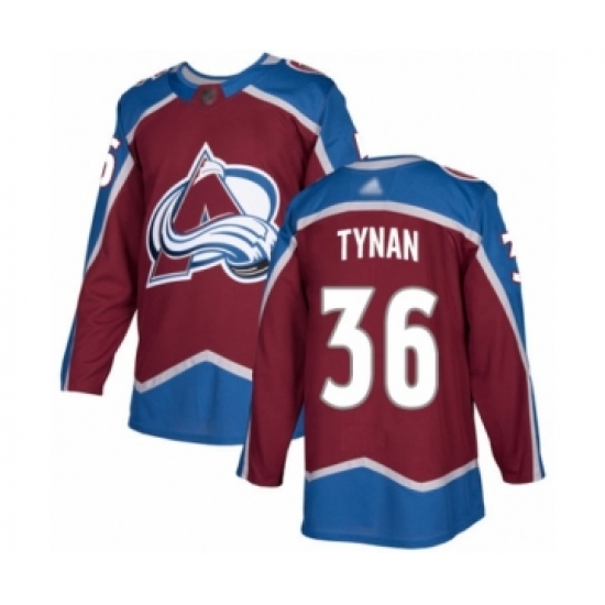 Men's Colorado Avalanche #36 T.J. Tynan Authentic Burgundy Red Home Hockey Jersey - Ujersey