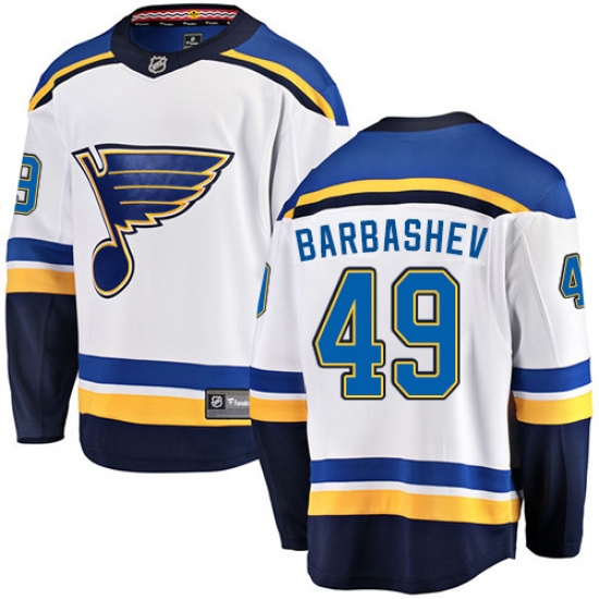 Youth St. Louis Blues #49 Ivan Barbashev Fanatics Branded White Away Breakaway NHL Jersey - Ujersey