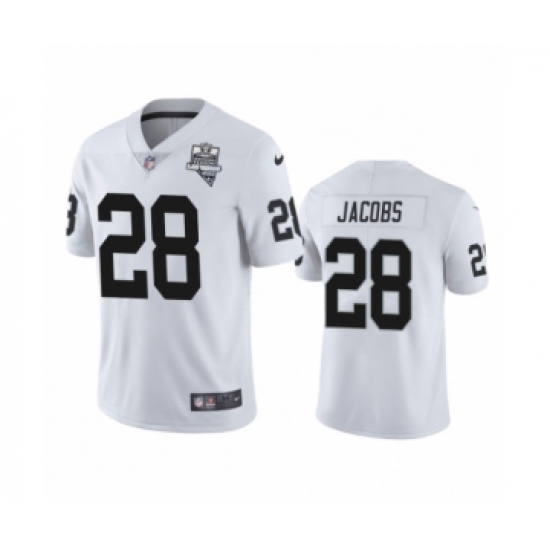 Youth Oakland Raiders #28 Josh Jacobs White 2020 Inaugural Season Vapor Limited Jersey