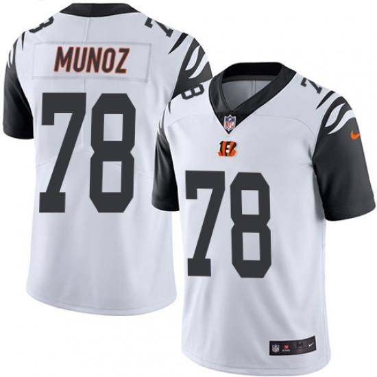 Men's Nike Cincinnati Bengals #78 Anthony Munoz Limited White Rush Vapor Untouchable NFL Jersey - Ujersey