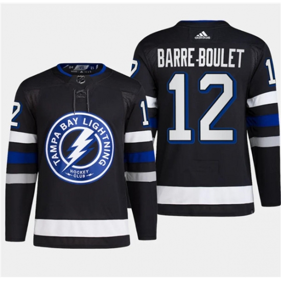 Men's Tampa Bay Lightning #12 Alex Barre-Boulet Black 2024 Stadium Series Stitched Jersey - Ujersey