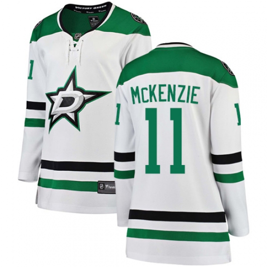 Women's Dallas Stars #11 Curtis McKenzie Authentic White Away Fanatics Branded Breakaway NHL Jersey - Ujersey