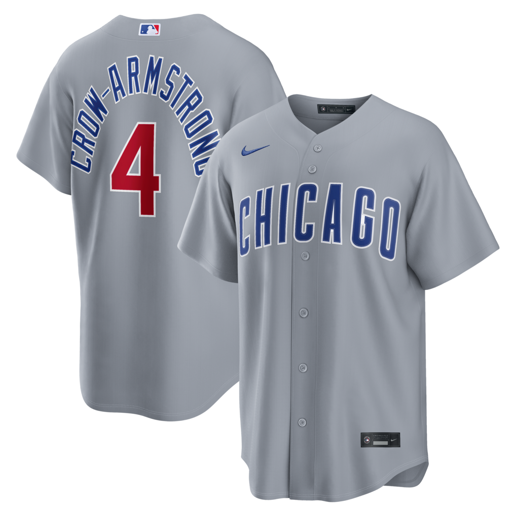 Men's Chicago Cubs Pete Crow-Armstrong Nike Gray Road Replica Jersey - SUjersey01