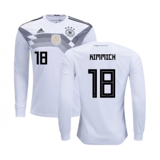 Germany #18 Kimmich Home Long Sleeves Kid Soccer Country Jersey