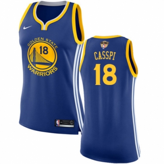 Women's Nike Golden State Warriors #18 Omri Casspi Swingman Royal Blue Road 2018 NBA Finals Bound NBA Jersey - Icon Edition - Ujersey