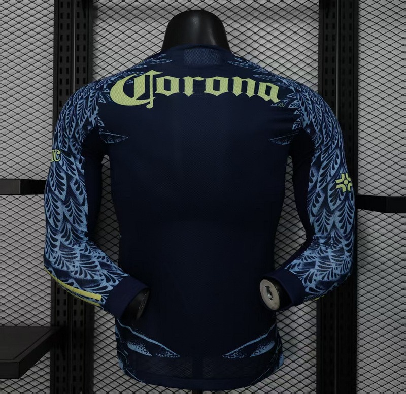 Club America Soccer Jersey Away Long Sleeve Shirt 2025/26 - Ujersey NHL
