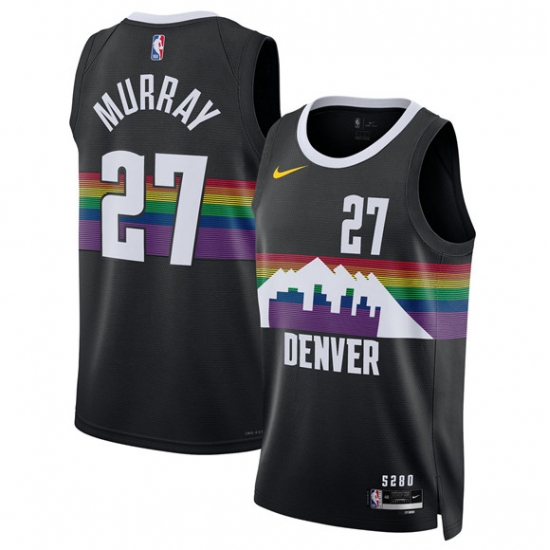 Men's Denver Nuggets #27 Jamal Murray Black 2025-26 City Edition Stitched Basketball Jersey - Ujersey