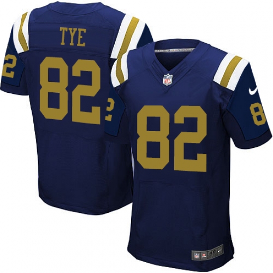 Men's Nike New York Jets #82 Will Tye Elite Navy Blue Alternate NFL Jersey - Ujersey