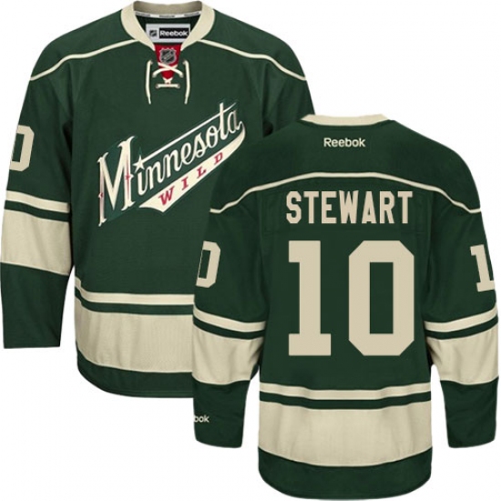 Youth Reebok Minnesota Wild #10 Chris Stewart Authentic Green Third NHL Jersey - Ujersey