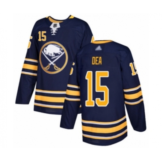 Youth Buffalo Sabres #15 Jean-Sebastien Dea Authentic Navy Blue Home Hockey Jersey - Ujersey